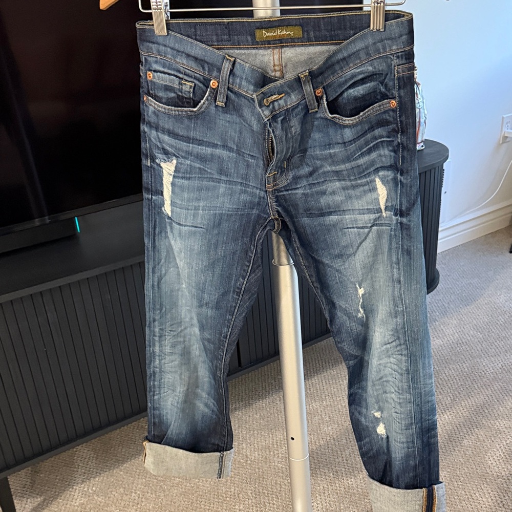 David Kahn Men's Relaxed Fit Jeans in Blue